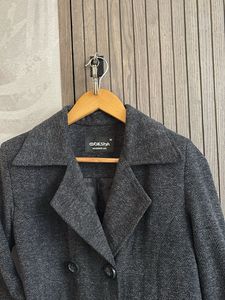 Gray Double-Breasted Coat