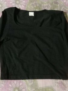 Crop Top Full Sleeve Black