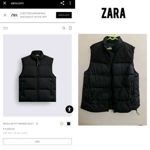Zara Black Padded Gilet Vest