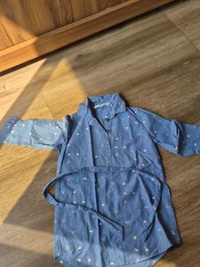 Cute Girls' Denim Style Dress