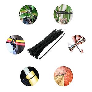 4Inch Nylon Self Locking Cable Ties, Heavy Duty Strong Zip Wire Tie. Pack of 100pc