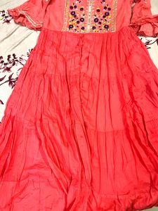 Long Anarkali Kurti Combo Set