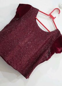 Maroon Lehanga Blouse♥️