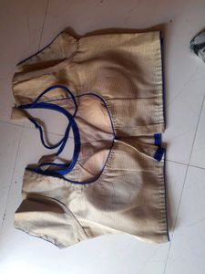 Golden Blue Piping Party Wear Blouse