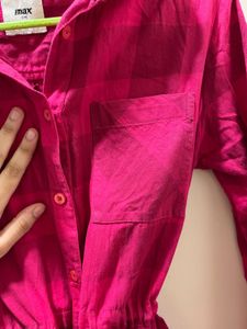 Pink Shirt Dress