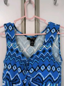 Blue Patterned Dress