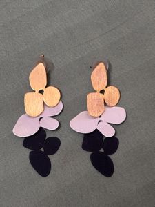 Petal Flow – Artistic Layered Floral Drop Earrings