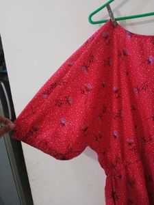 New dressberry Cute Red Print Dress
