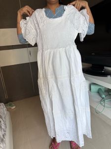 White Eyelet Maxi Dress