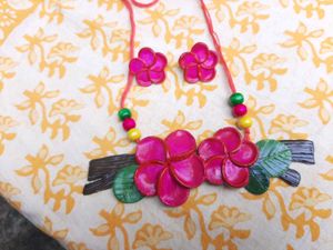 Floral Clay Necklace