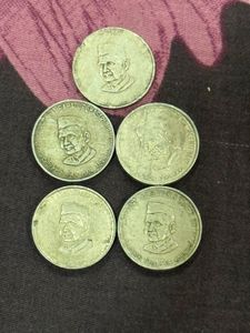 5 Rs Cu-ni Lal Bahadur Shastri 5Pcs Rare