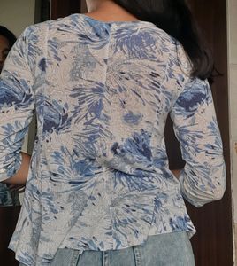 Blue Patterned Top
