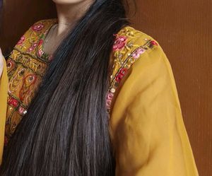 3 Pieces Mustard Garara Suit Set