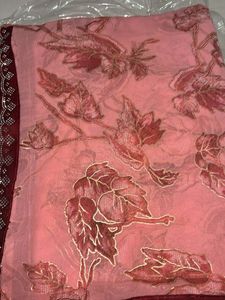 Elegant Pink Floral Saree