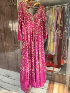 Pink Embroidered Anarkali Dress