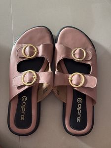 Zudio Pink Buckle Slides - Size 41