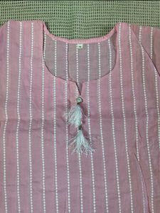 Pink Embroidered Kurta