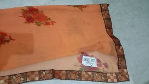 New Pink Printed Saree