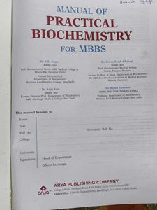Practical Biochemistry for MBBS