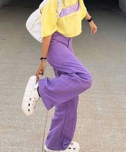 Purple Flare Leg Pants