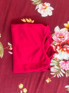 Solid Sweetheart Neck Pink Top