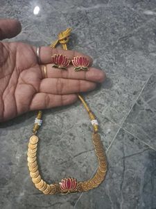 Lotus Coin Necklace Set