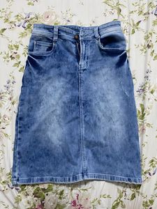 Denim Pencil Skirt