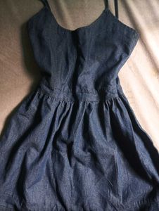 Denim Fit &amp; Flare Dress