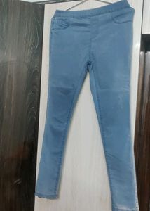 Light Blue Pull-On Jeggings