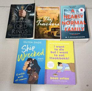 Fiction Books Bundle Set Of 5