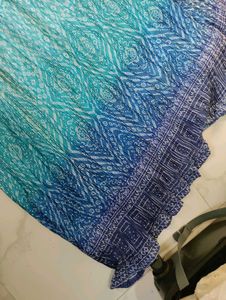 Elegant Blue Printed Dress