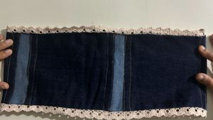 Denim Lace Corset/ Waist Belt