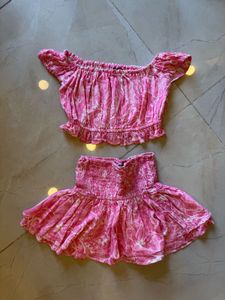 The Summer Print Bandeau&amp; Skirt Coord new