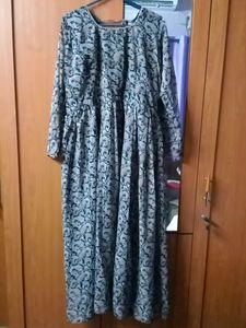 Black Georgette Anarkali With Dupatta