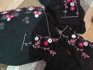 Elegant Black Embroidered Suit