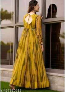 New Stayle Beautiful Women Gown Dress Inpoted Dres