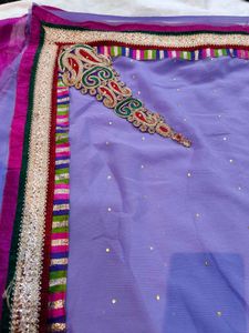 🪻Beautiful Work Pattern Lavender Colour Saree