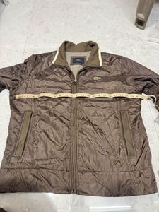 Lacoste Quilted Olive ZipUp Jacket