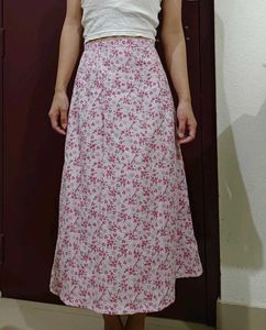 Pink Floral Skirt