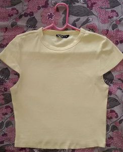 Trendy Yellow Crop Top