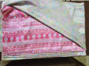 Off White Multicolour Silk Saree
