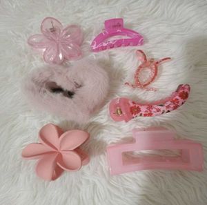 Pink Hair Clip Bundle