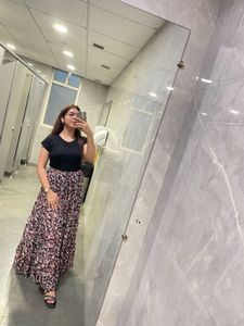 Long Floral Skirt