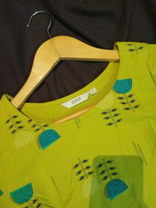 MAX Green Bohemian Printed Kurta, Size-S