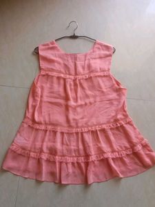 Coral Ruffle Mini Dress