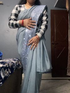 Merror Work Saree