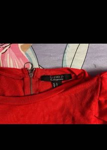Forever 21 Red Puff Sleeve Top