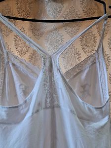 White Lace Trim Tank Top