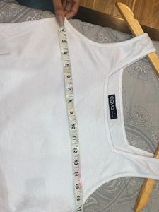 White Ribbed Croptop Women
