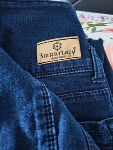 High Waist Dark Blue Skinny Fit Jeans